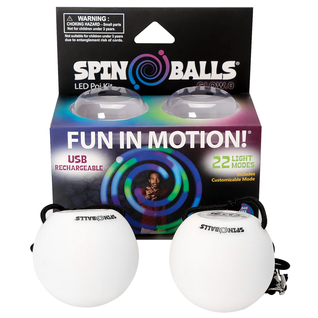 Glow. 0 LED Rechargeable Poi Set - Happy Play