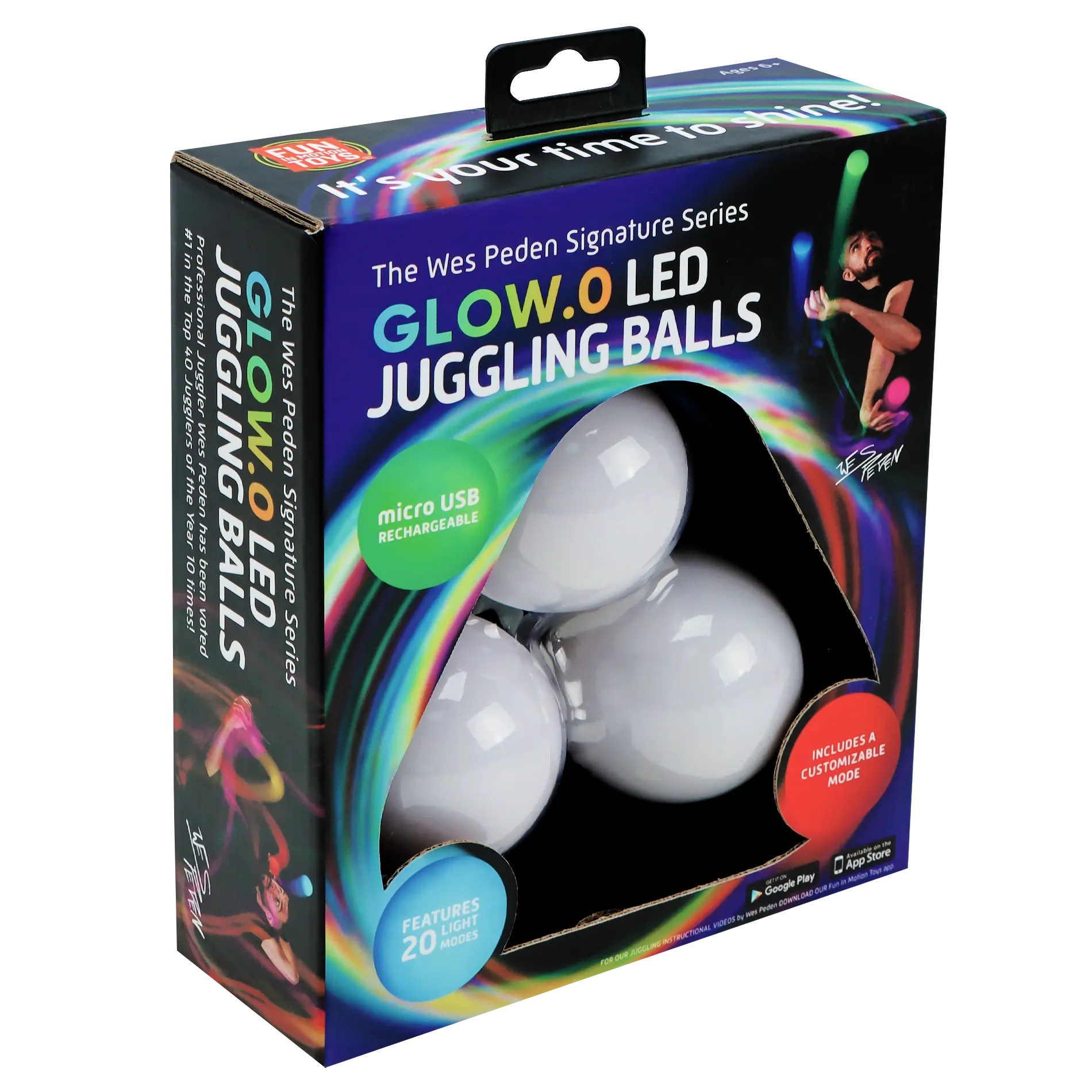 Wes Peden Glow.0 Juggling Balls - Fun Pick