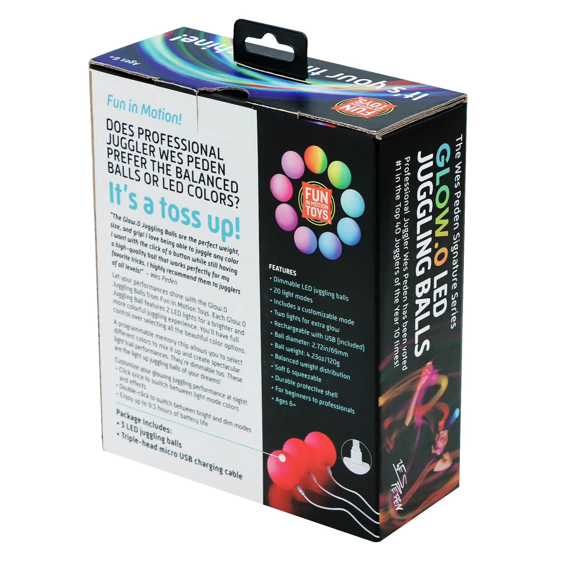 Wes Peden Glow.0 Juggling Balls - Fun Pick