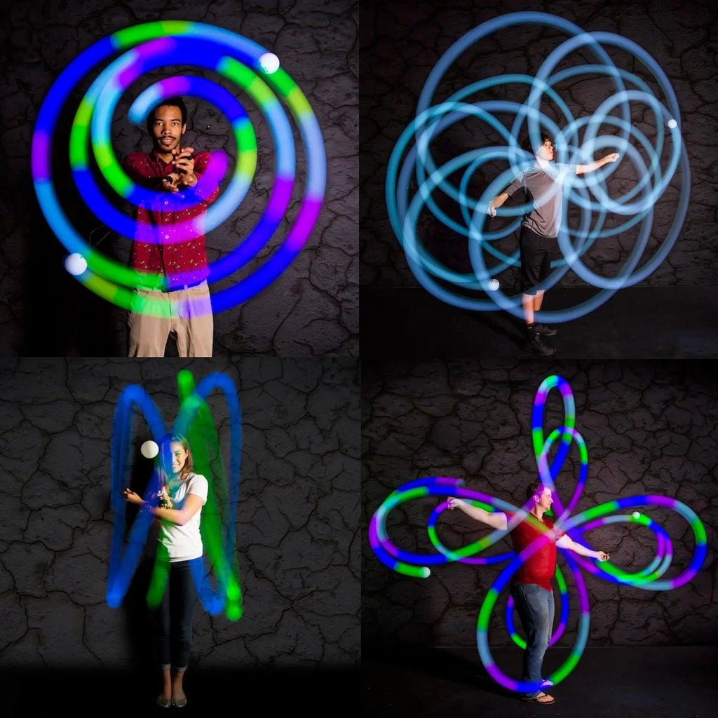 Glow. 0 LED Rechargeable Poi Set - Happy Play